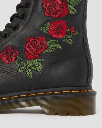 Botas Con Cordones Dr Martens 1460 Vonda Floral Cuero Para Mujer DR7472A